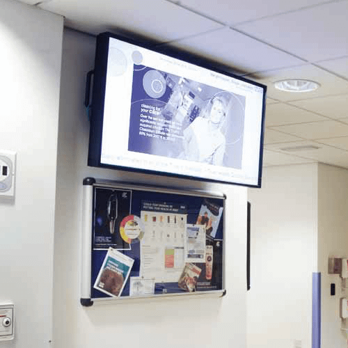 Digital signage in a hospital