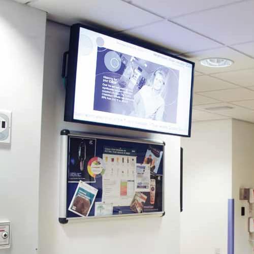 Digital signage in a hospital
